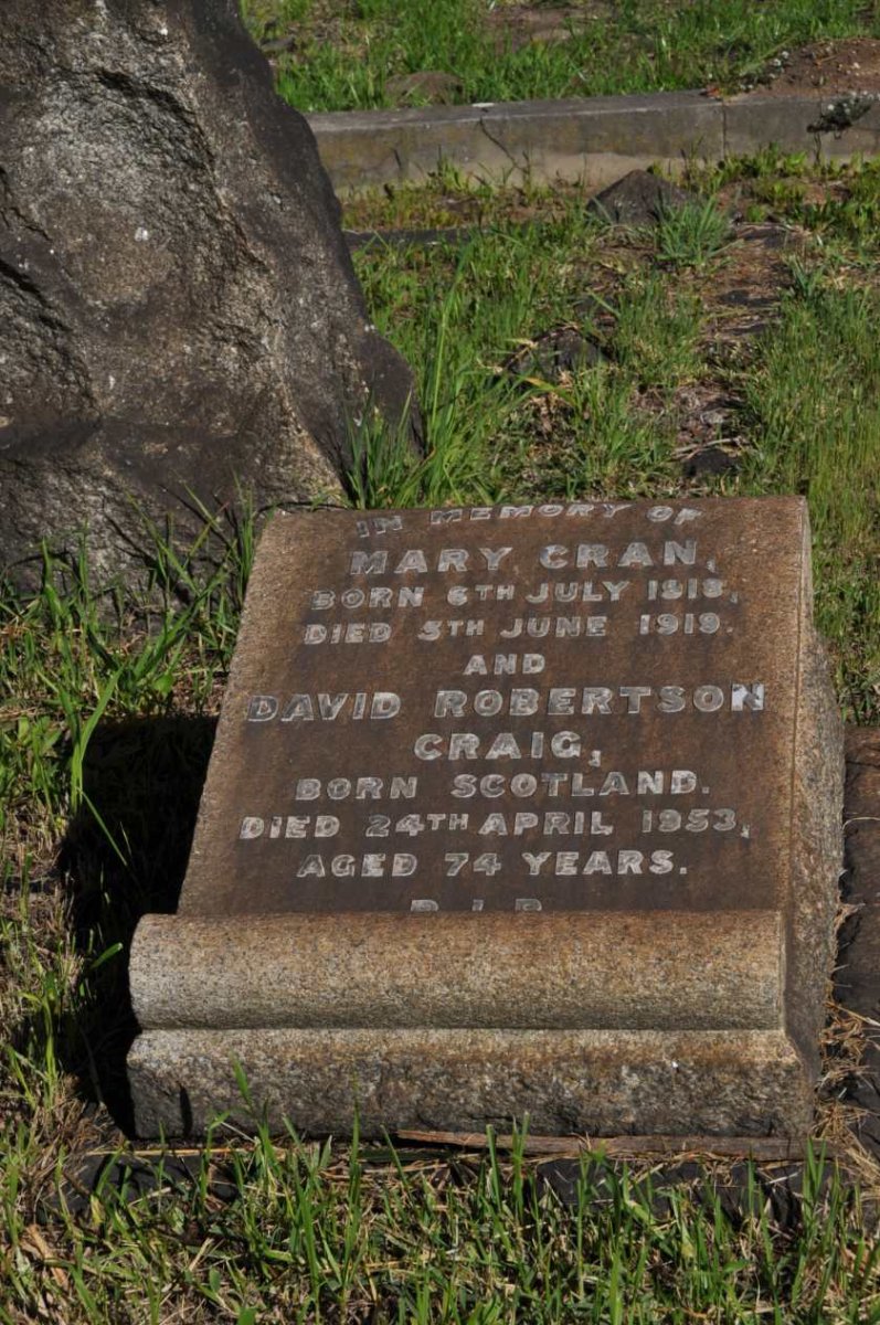 CRAIG David Robertson -1953 :: CRAN Mary 1918-1919