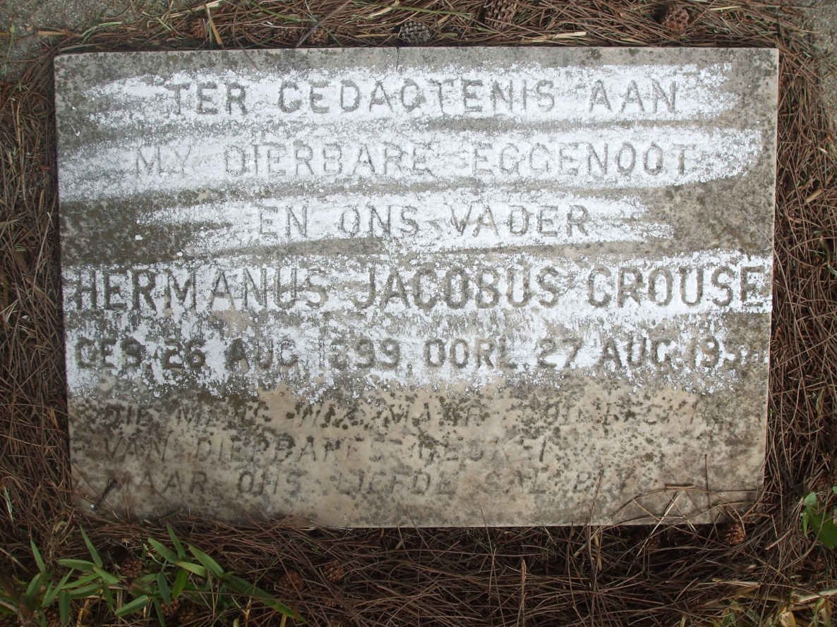 CROUSE Hermanus Jacobus 1899-1958