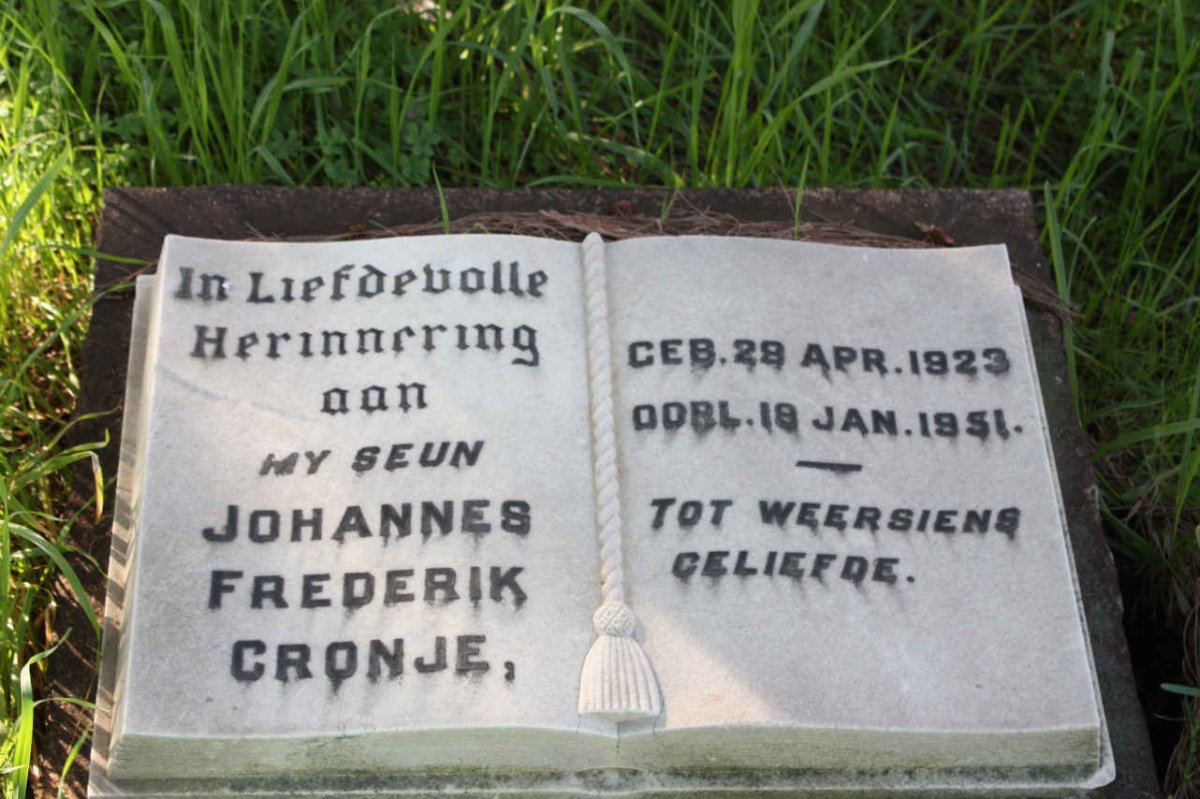 CRONJE Johannes Frederik 1923-1951