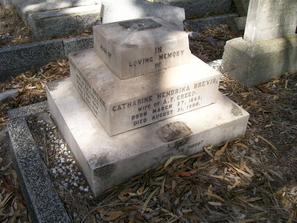 CREED Catherine Hendrika nee BREVIS 1865-1900