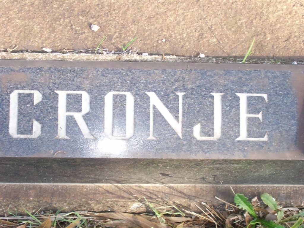 CRONJE James Carl 1912-1970 &amp; Dolly 1912-1990