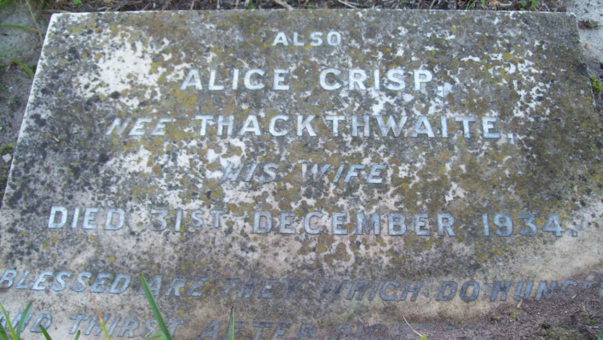 CRISP Alice nee THACKTHWAITE -1934