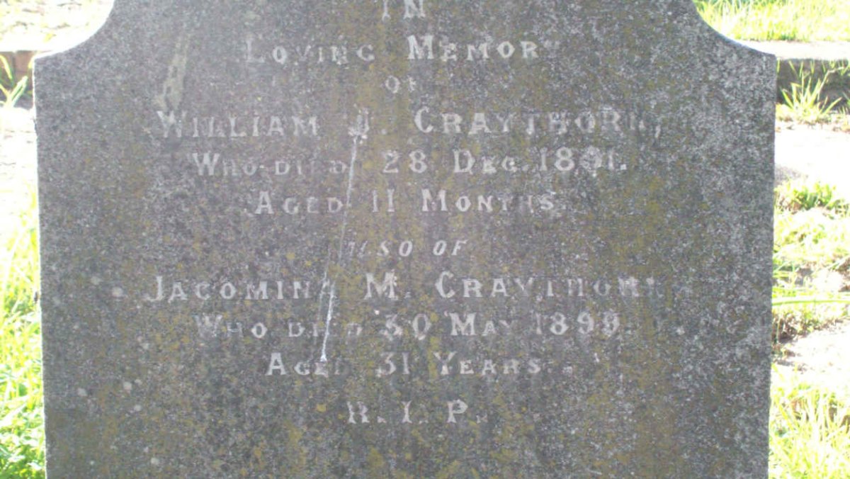 CRAYTHORN William J. -1891 :: CRAYTHORN Jacomina M. -1899