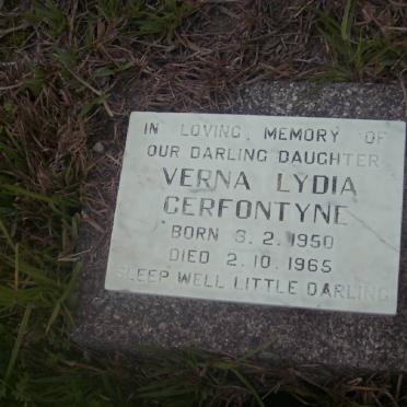 CERFONTYNE Verna Lydia 1950-1965