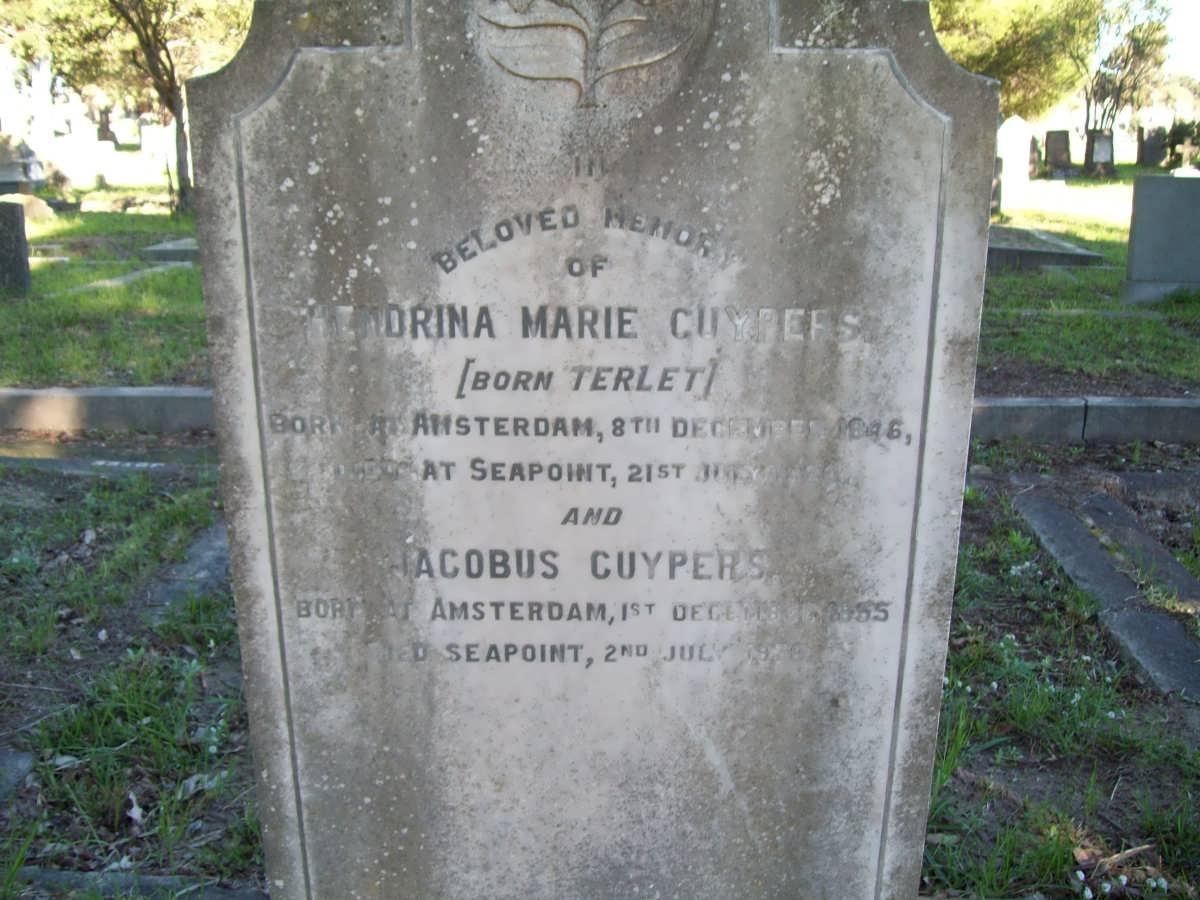 CUYPERS Jacobus 1855-? &amp; Hendrina Marie TERLET 1846-?