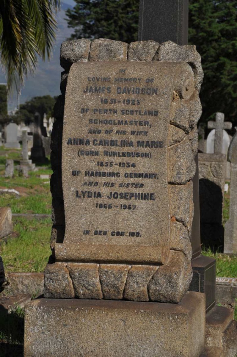 DAVIDSON James 1851-1923 &amp; Anna Carolina Marie HURLEBUSCH 1855-1934 :: DAVIDSON Lydia Josephine 1865-1957