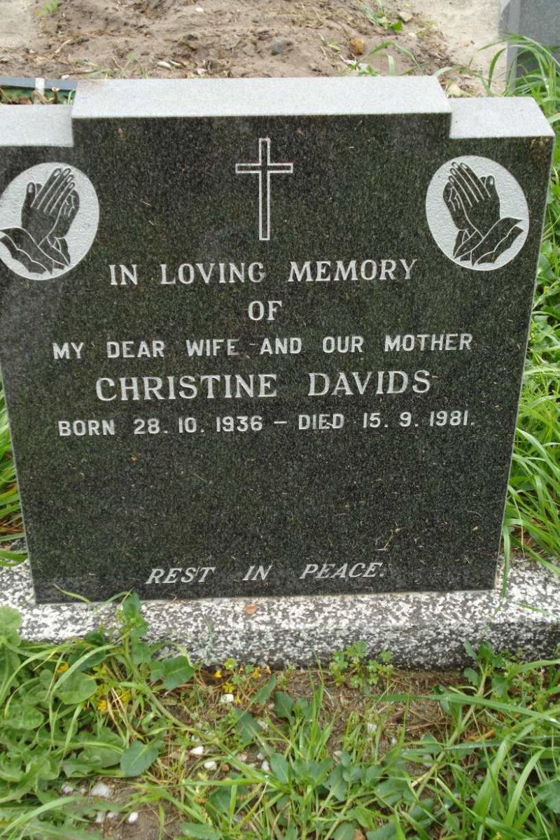 DAVIDS Christine 1936-1981