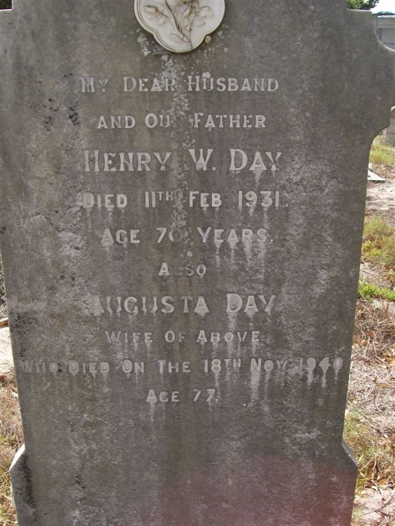 DAY Henry W. -1931 &amp; Augusta -1940
