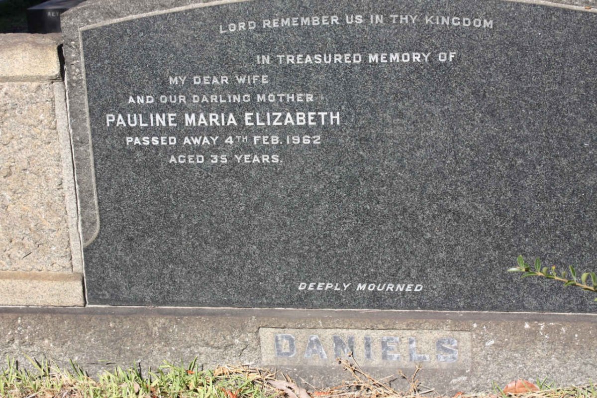 DANIELS Pauline Maria Elizabeth -1962
