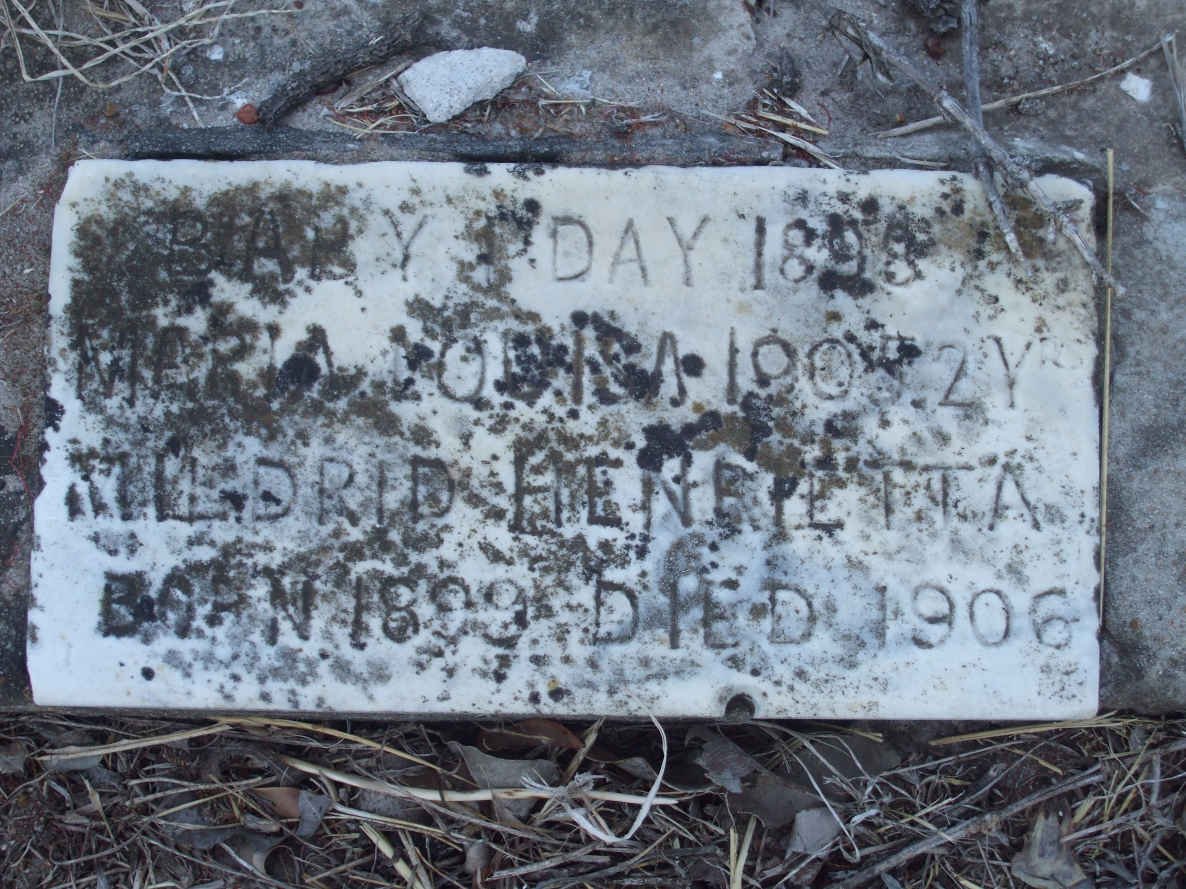 DAY P. -1898 :: DAY Maria ? -190? :: DAY Mildred Henrietta 1899-1906