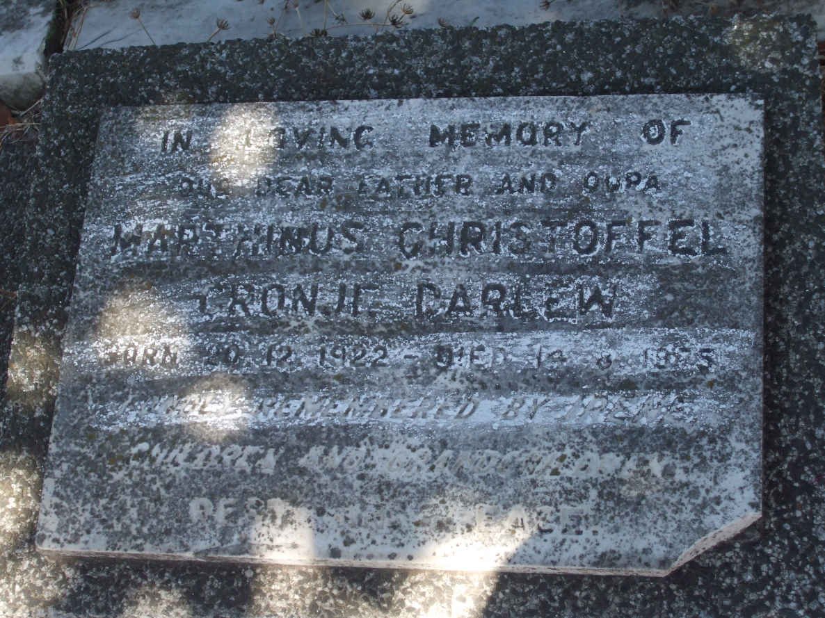 DARLEW Marthinus Christoffel Cronje 1922-1975