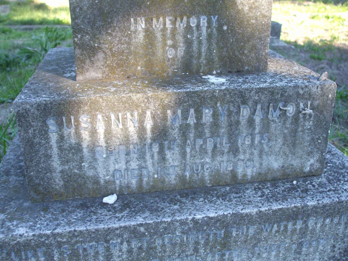DAMON Susanna Mary 1815-1890