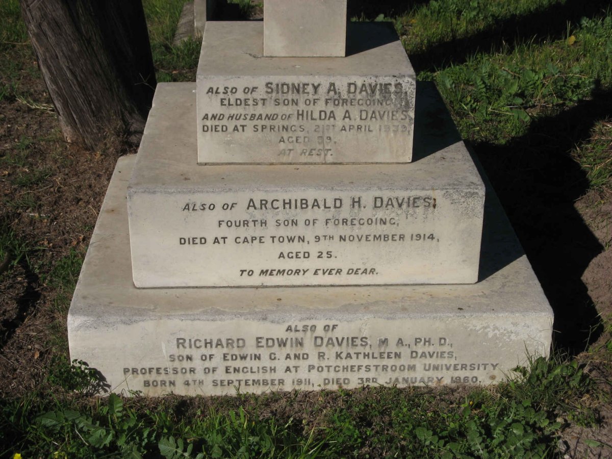 DAVIES Sidney A. -1939 :: DAVIES Archibald H. -1914 :: DAVIES Richard Edwin 1911-1960