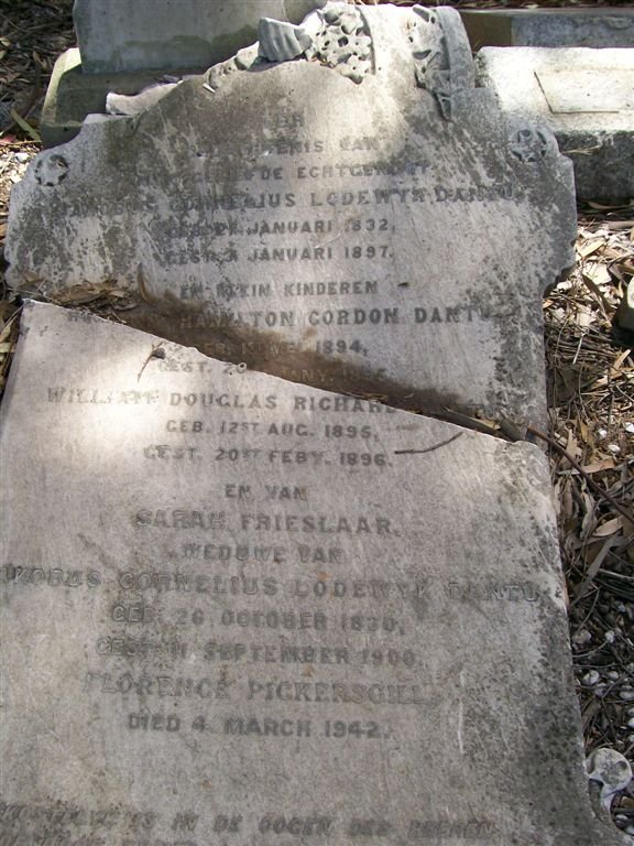 DANTU Jacobus Cornelius Lodewyk 1832-1897 :: DANTU Hamilton Gordon 1894-1895