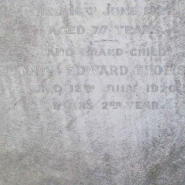 THOMSON Thomas Edward -1920