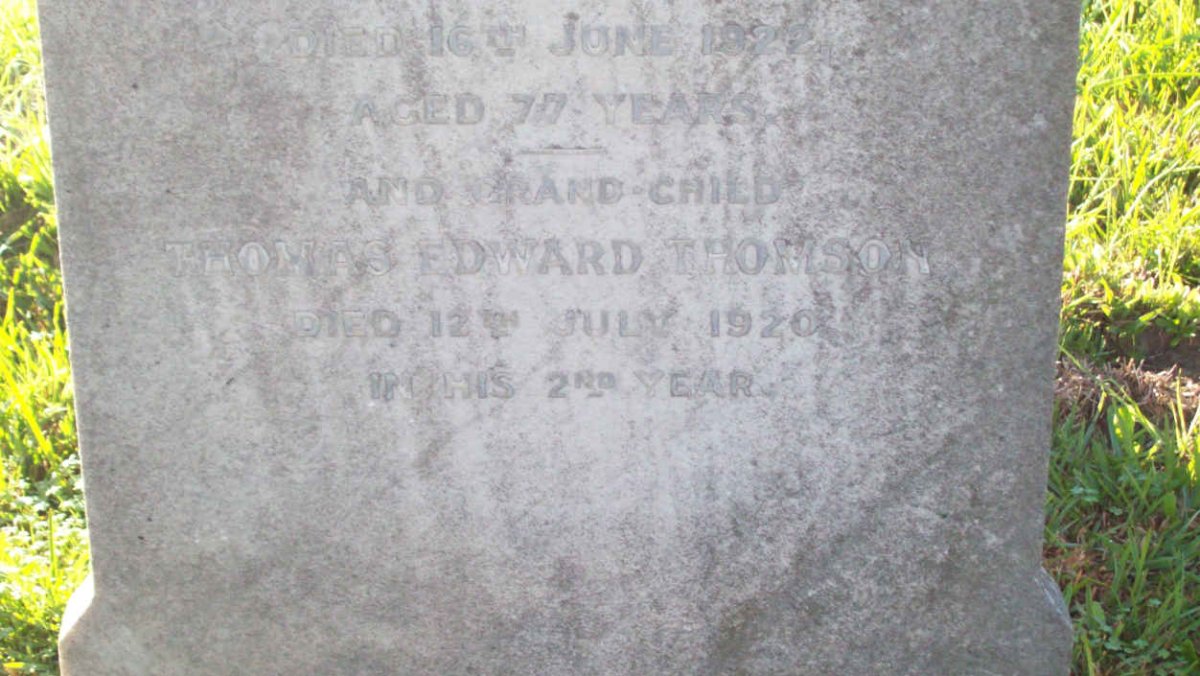 THOMSON Thomas Edward -1920