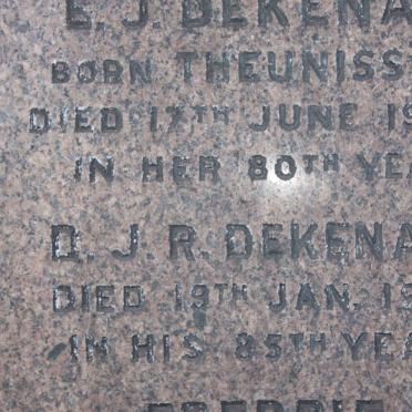 DEKENAH D.J. -1925