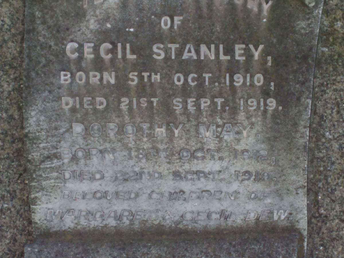 DEW Cecil Stanley 1910-1919 :: DEW Dorothy May 1912-1919