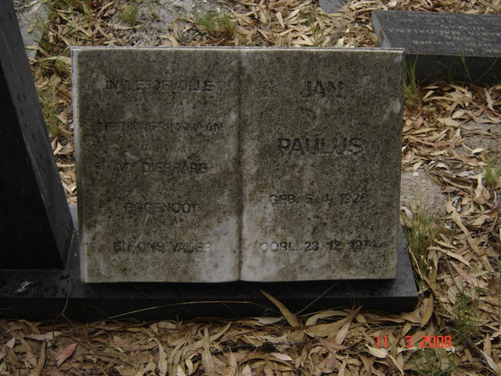 DIPPENAAR Jan Paulus 1928-1974