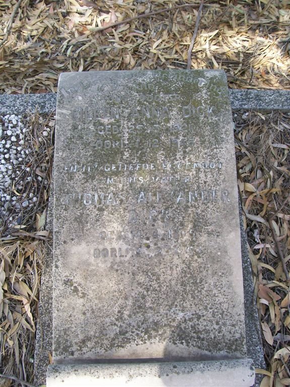DICK Thomas Alexander ??-?? &amp; Eileen Anna 1928-1945