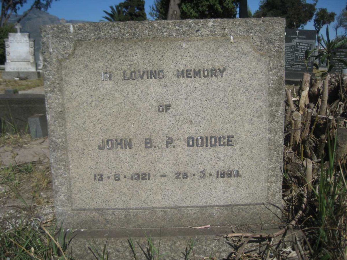 DOIDGE John B.P. 1921-1969