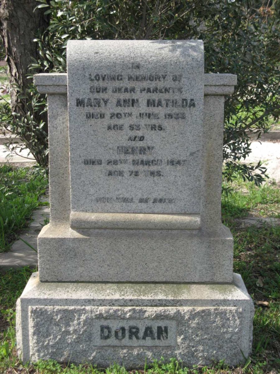 DORAN Henry -1947 &amp; Mary Ann Matilda -1933