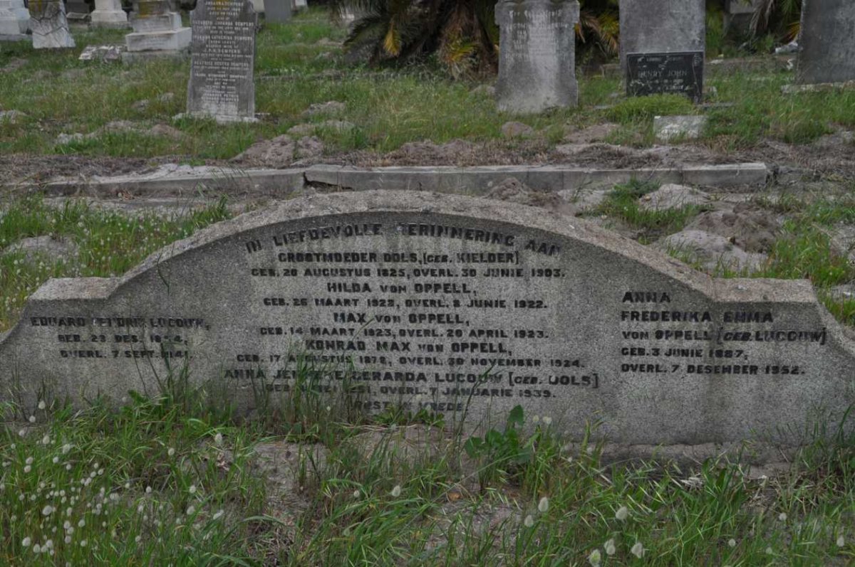 DOLS nee KIELDER 1825-1903 :: VON OPPELL Hilda 1922-1922 :: VON OPPELL Max 1923-1923