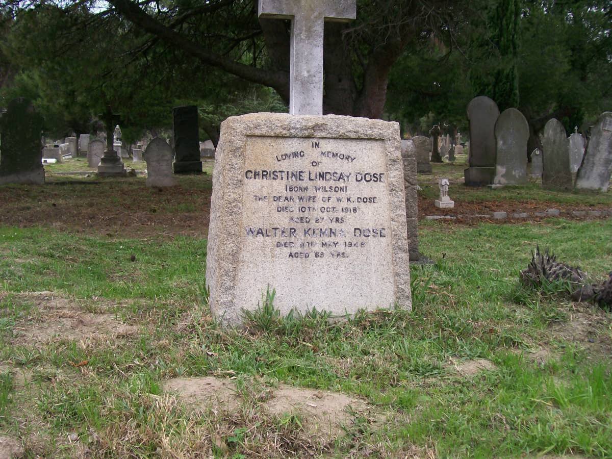 DOSE Walter Kemna -1948 &amp; Christine Lindsay WILSON -1918