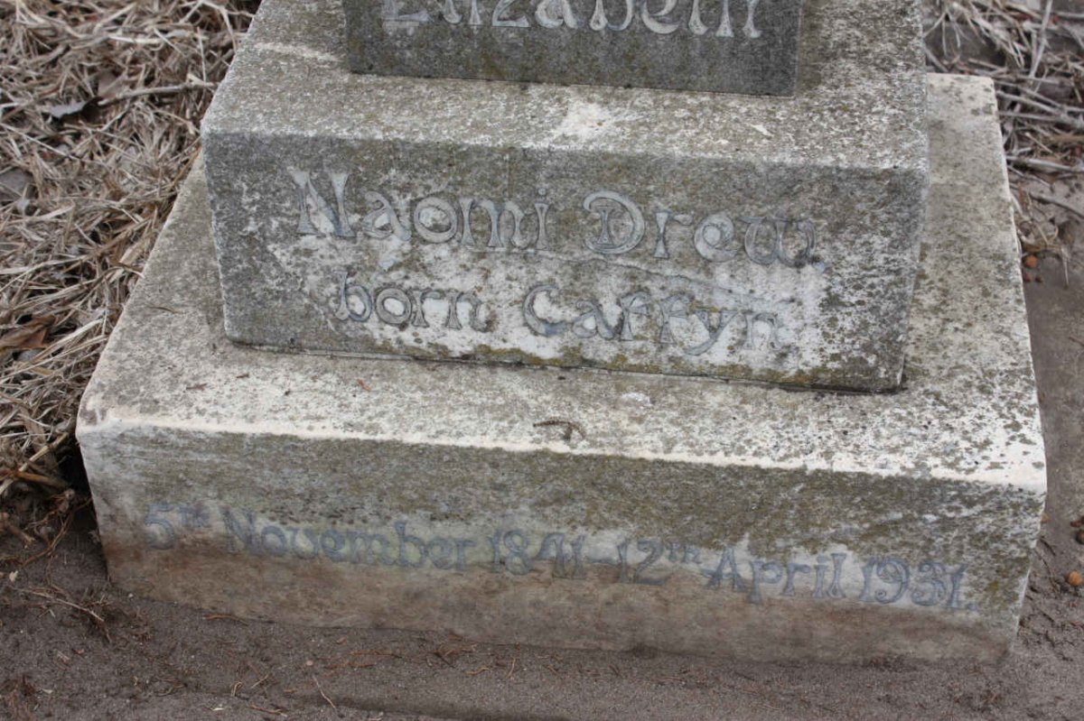 DREW Elizabeth Naomi nee CAFFYN 1841-1941