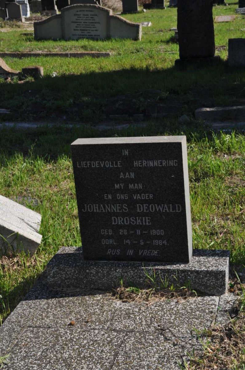 DROSKIE Johannes Deowald 1900-1984