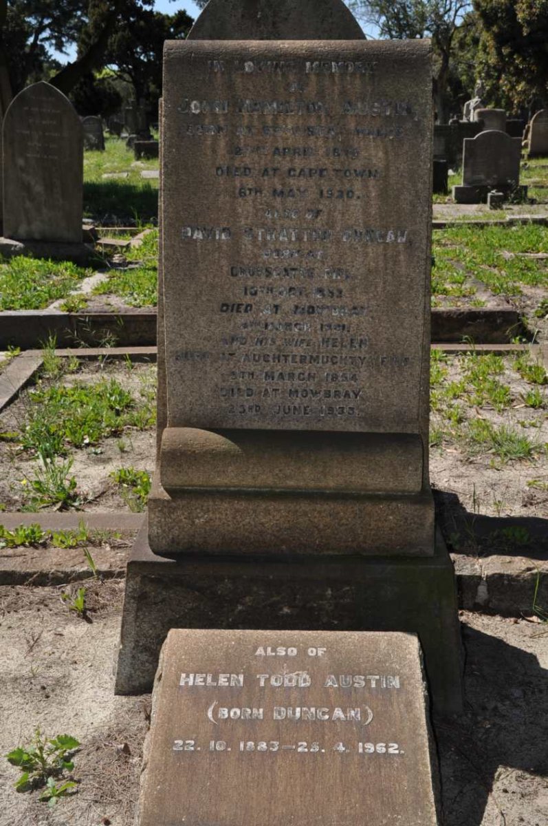 DUNCAN David Stratton 1852-1921 &amp; Helen 1854-1935