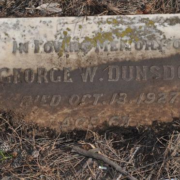 DUNSDON George W. -1927