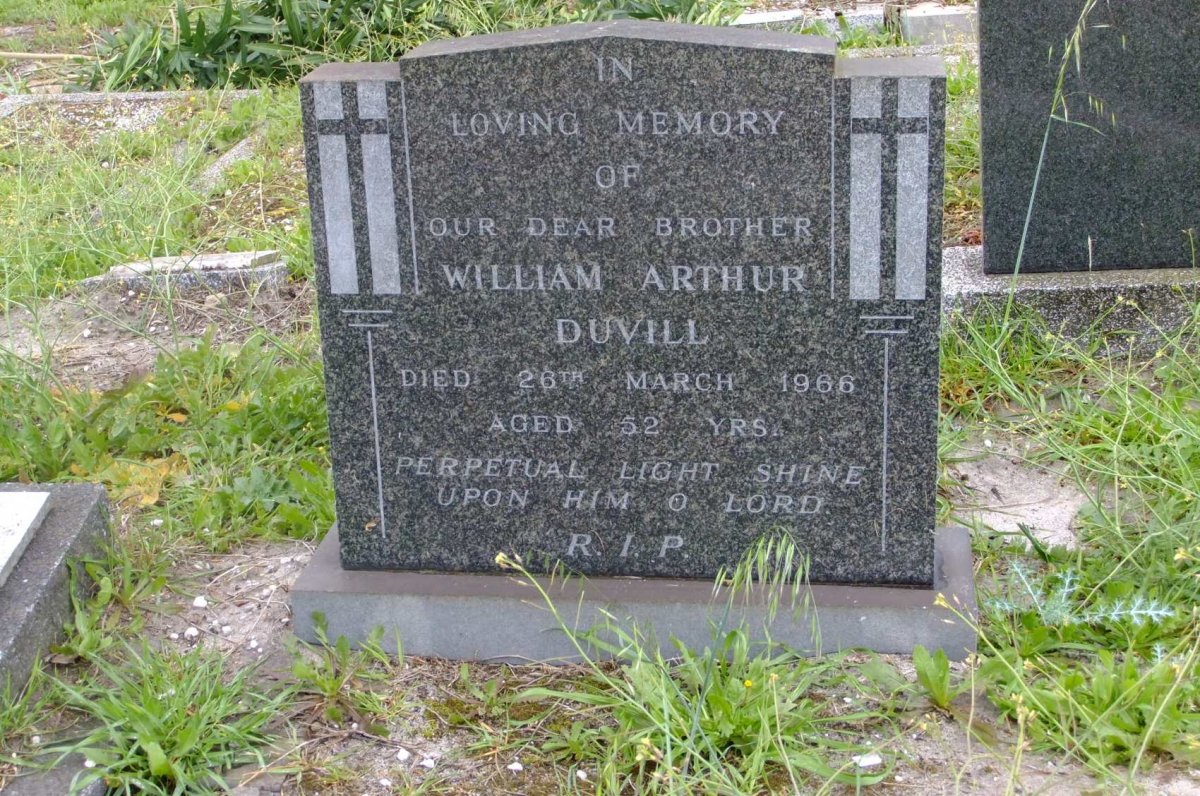 DUVILL William Arthur -1966