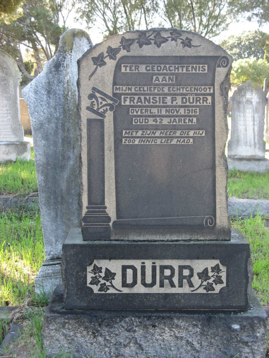 DURR Fransie P. -1916