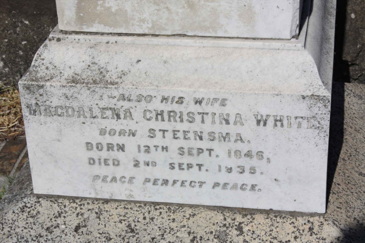 WHITE Magdalena Christina nee STEENSMA 1846-1935