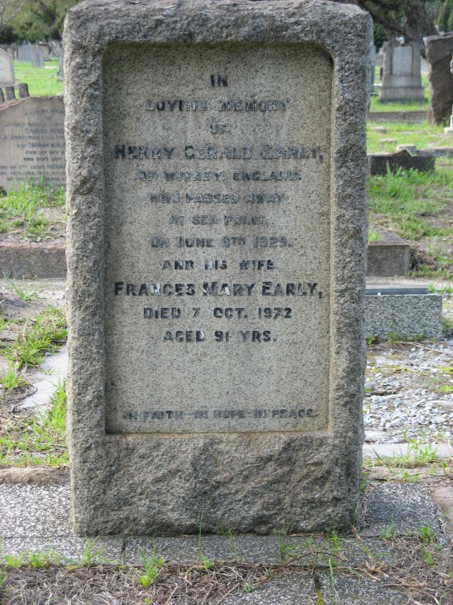 EARLY Henry Gerald -1929 &amp; Frances Mary -1972