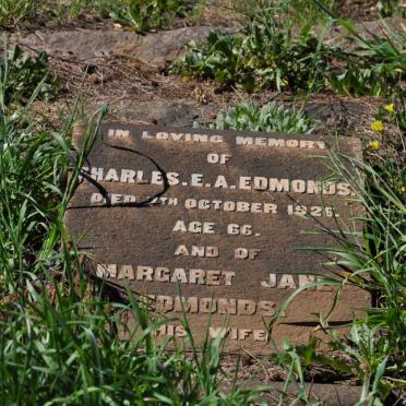 EDMONDS Charles E.A. -1926 &amp; Margaret Jane