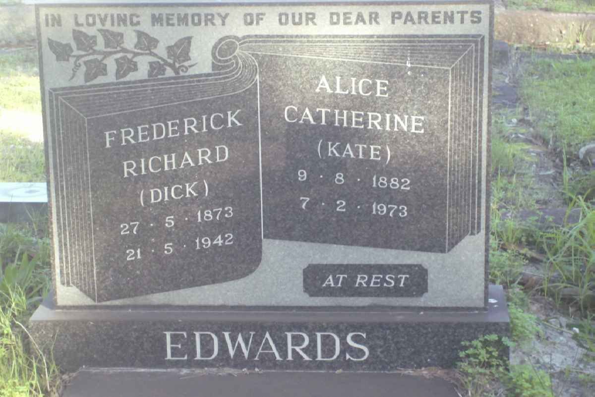 EDWARDS Frederick Richard 1873-1942 &amp; Alice Catherine 1882-1973