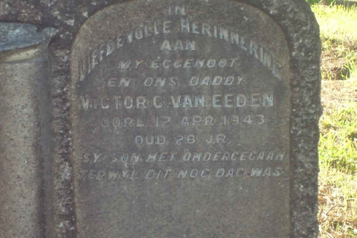 EEDEN Victor C., van -1943