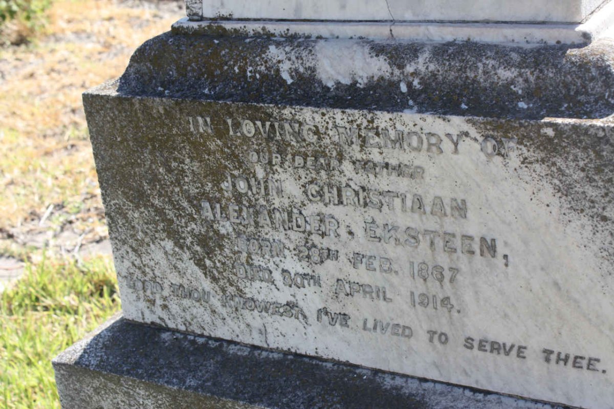 EKSTEEN John Christiaan Alexander 1867-1914 
