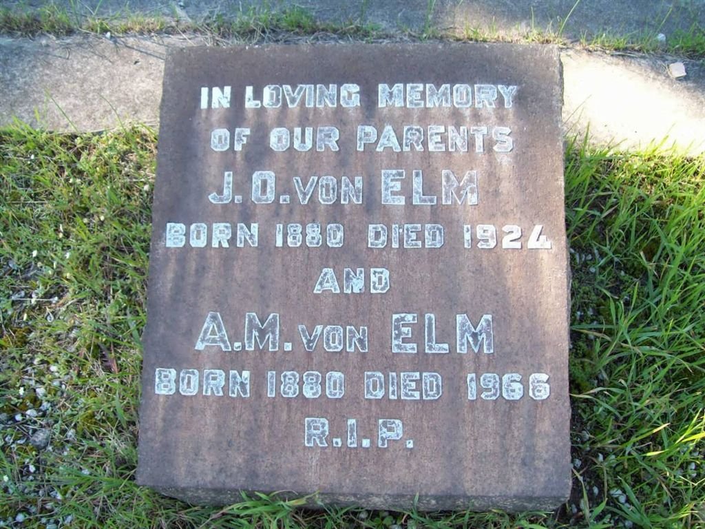 ELM J.O., von 1880-1924 &amp; A.M. 1880-1966