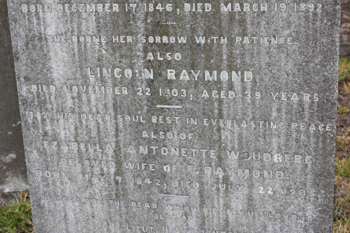 ELARIO Raymond Lincoln -1903 &amp; Ezabella Antonette WOUDBERG 1842-1905