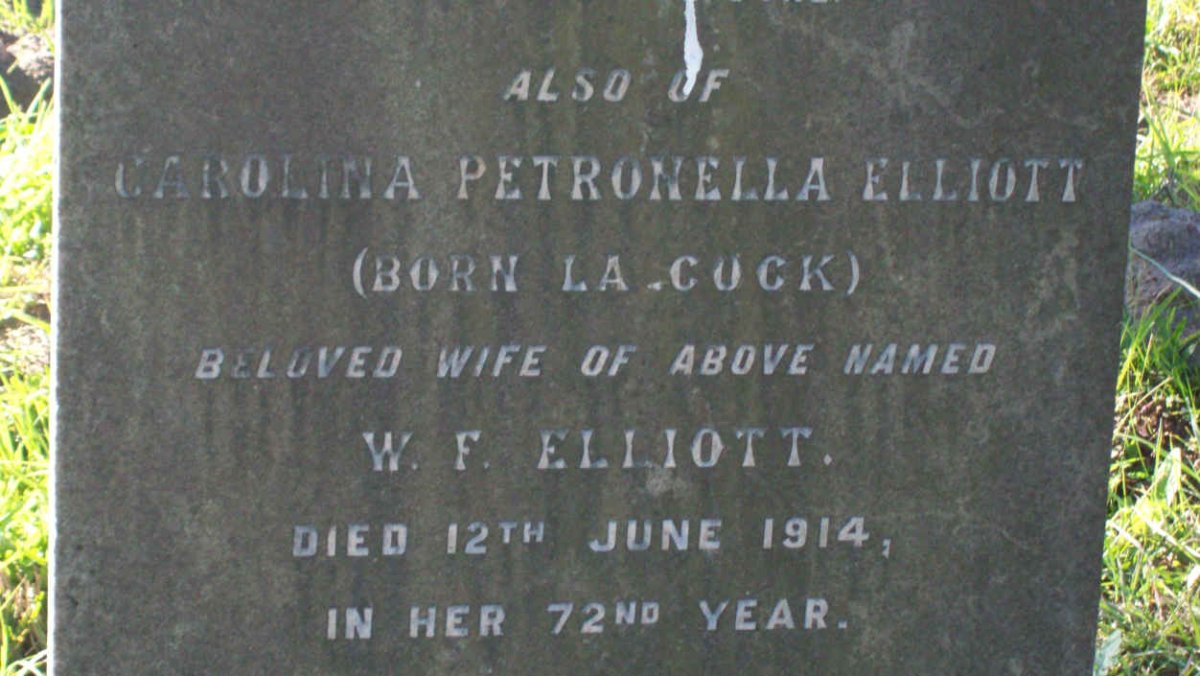 ELLIOTT Carolina Petronella nee LA COCK -1914