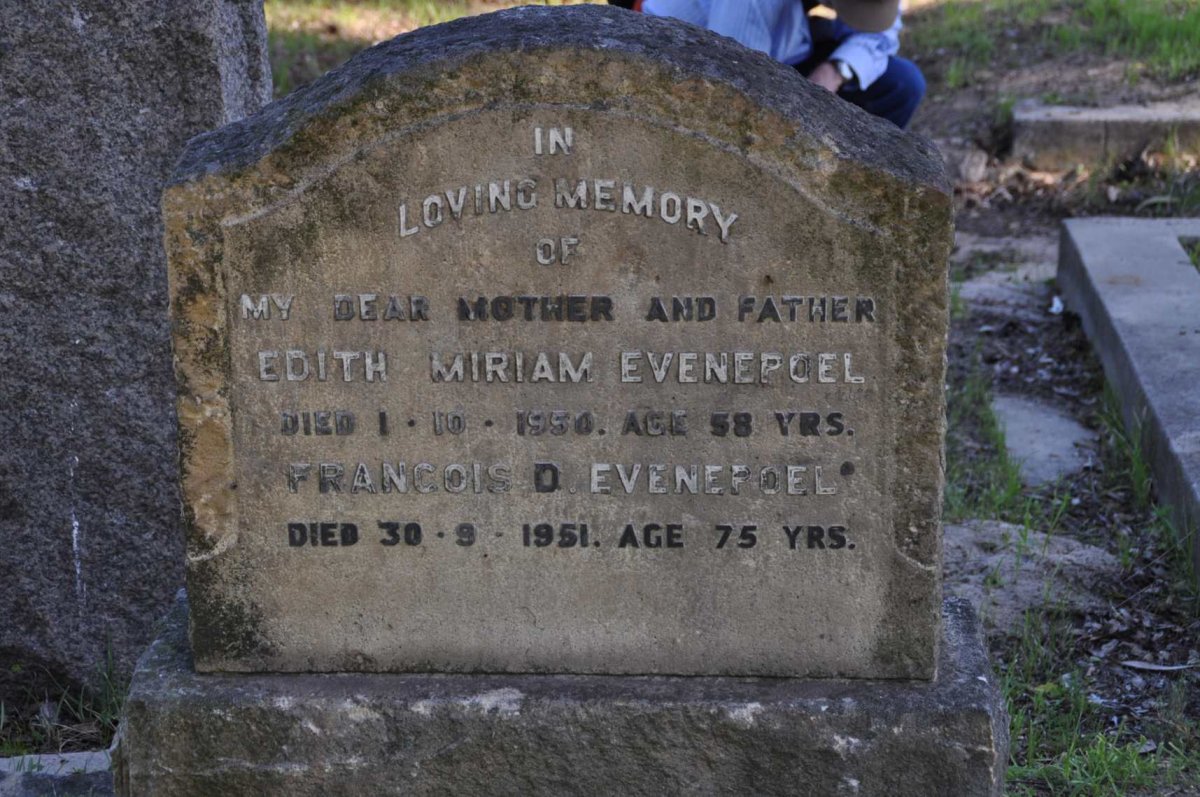 EVENEPOEL Francois D. -1951 &amp; Edith Miriam -1950