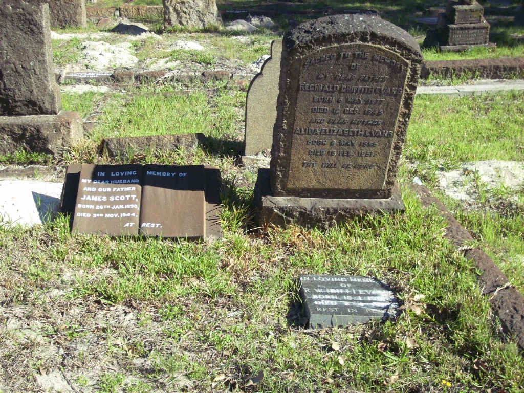 EVANS Reginald Griffith 1877-1945 &amp; Alida Elizabeth 18??-1951 :: SCOTT James 1890-1944