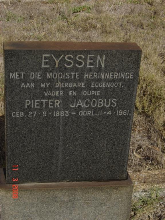 EYSSEN Pieter Jacobus 1883-1961