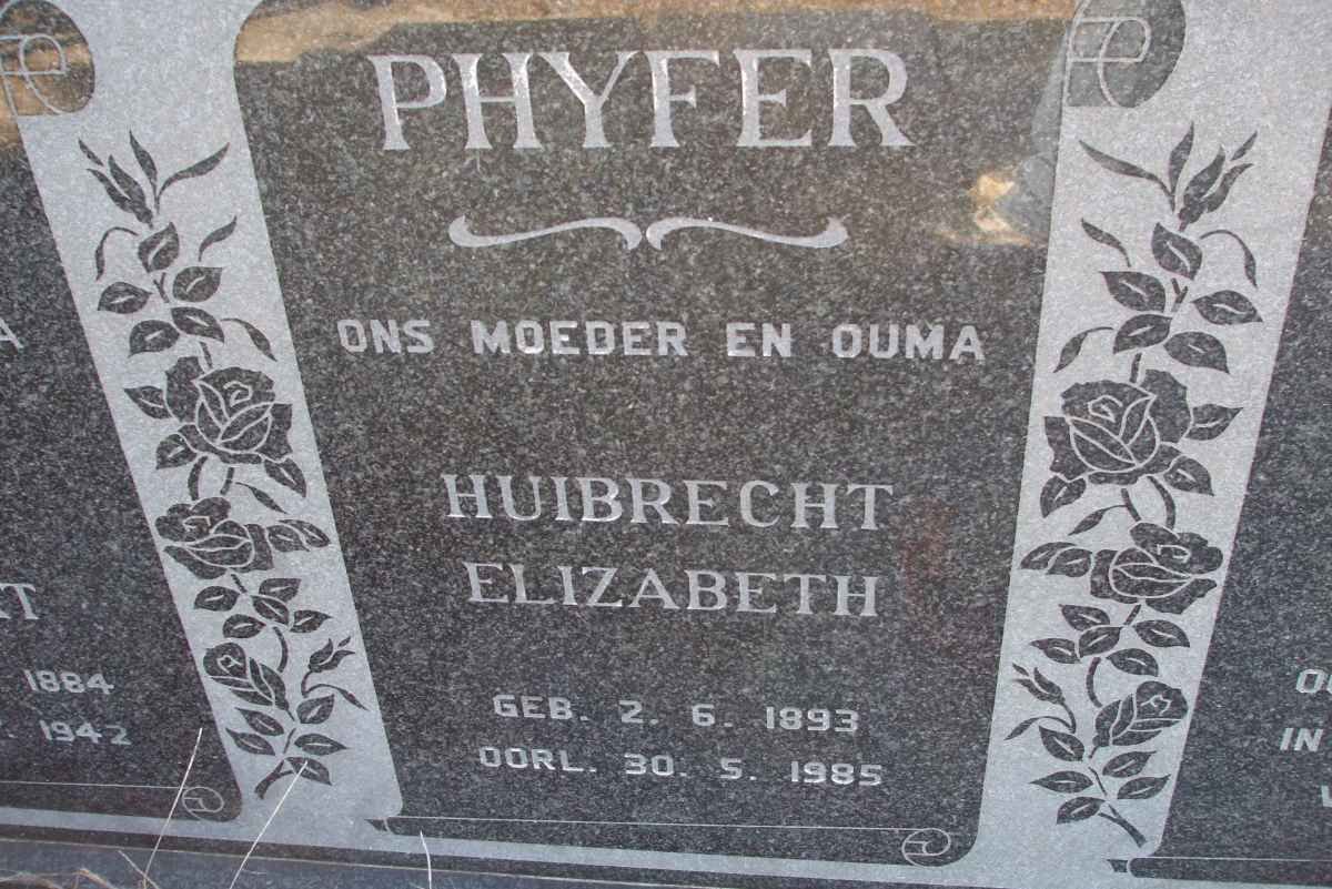 PHYFER Huibrecht Elizabeth 1893-1985