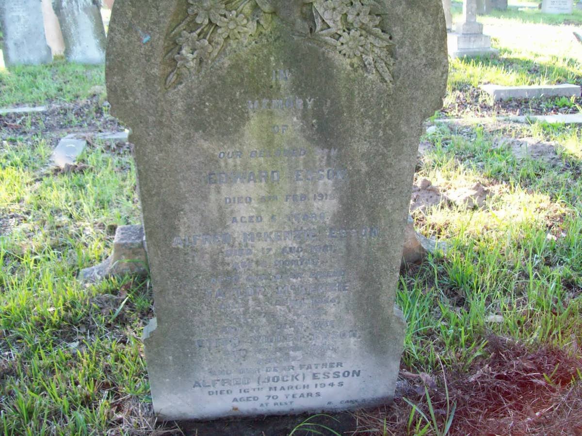 ESSON Edward -1919 :: ESSON Alfred McKenzie -1921