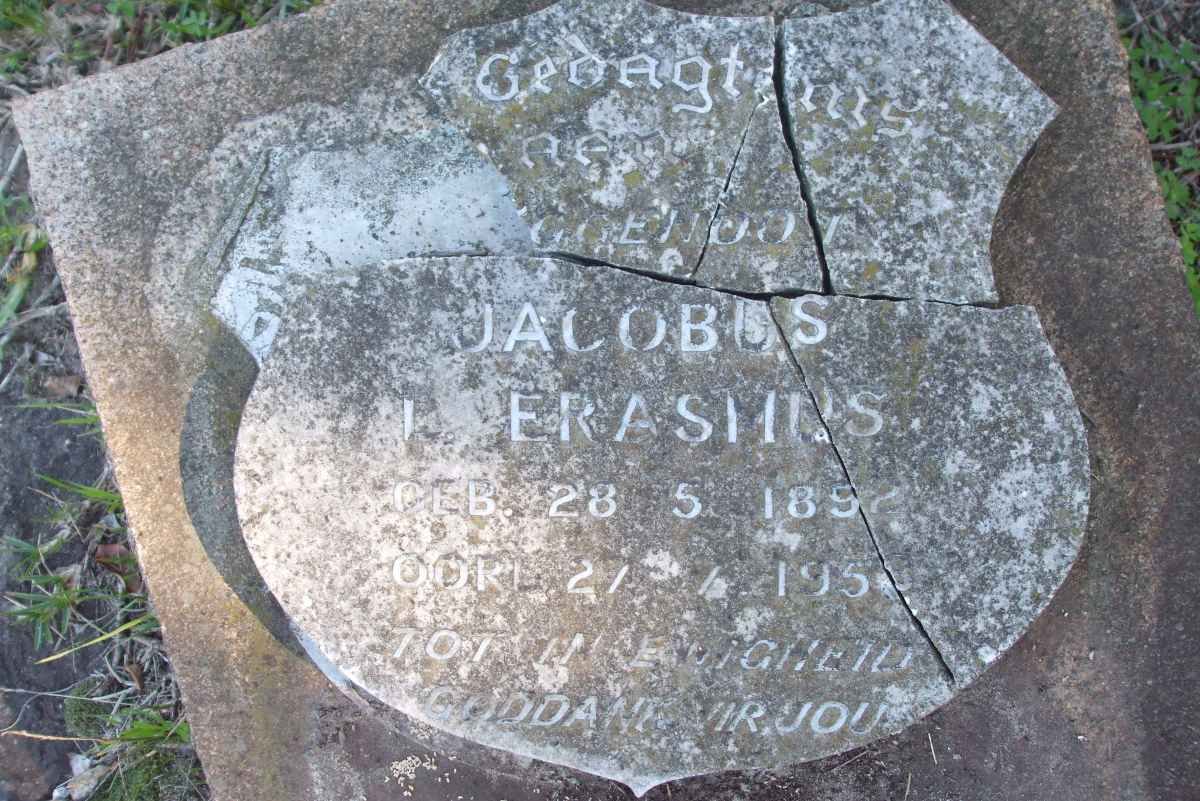 ERASMUS Jacobus L 1852-1954