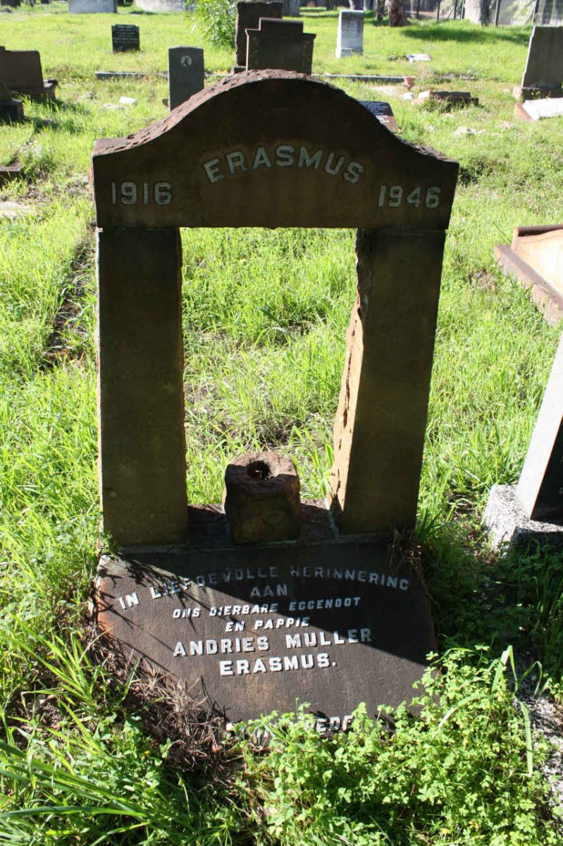 ERASMUS Andries Muller 1916-1946